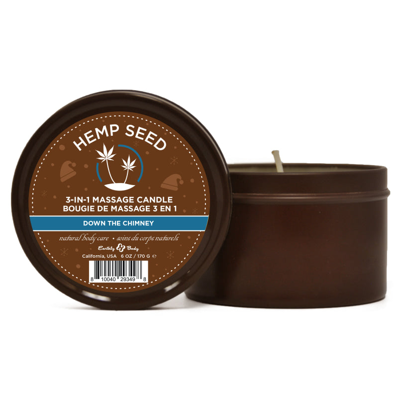 Hemp Seed 3-in-1 Massage Candle Down the Chimney  6oz/ 170 G