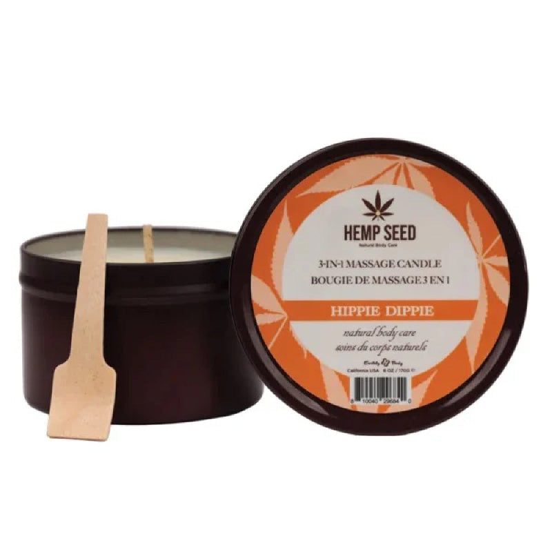 Hemp Seed 3-in-1 Massage Candle - Hippie Dippie 6oz