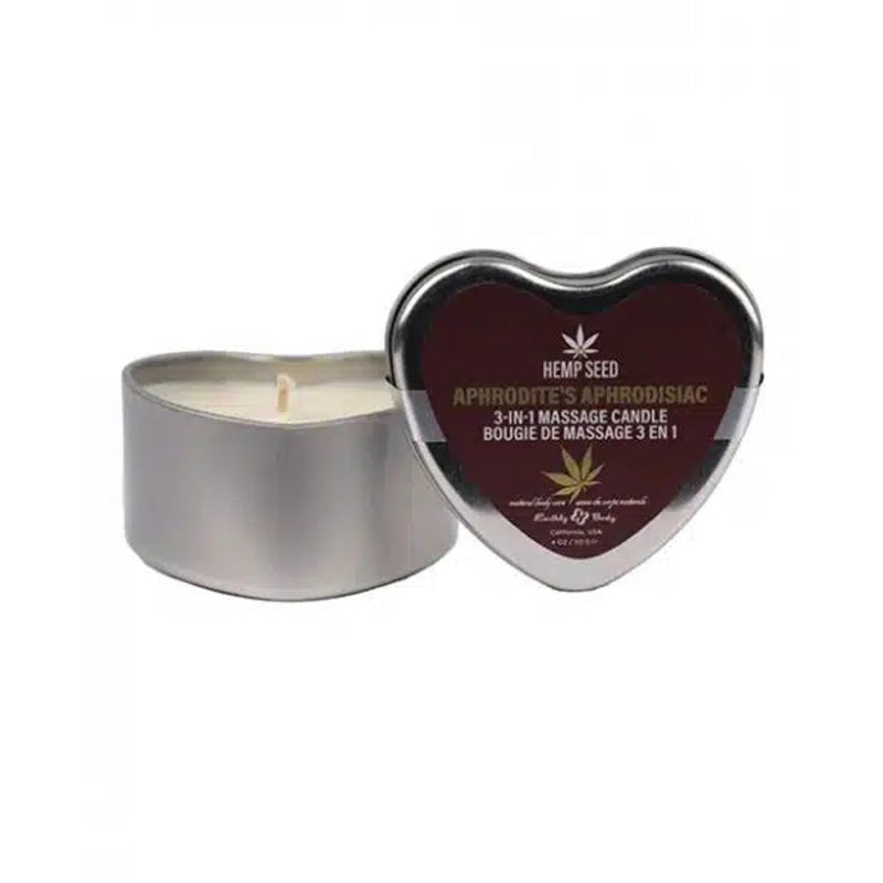 Hemp Seed 3-in-1 Valentines Day Candle -  Aphrodite's Aphrodisiac 4 Oz