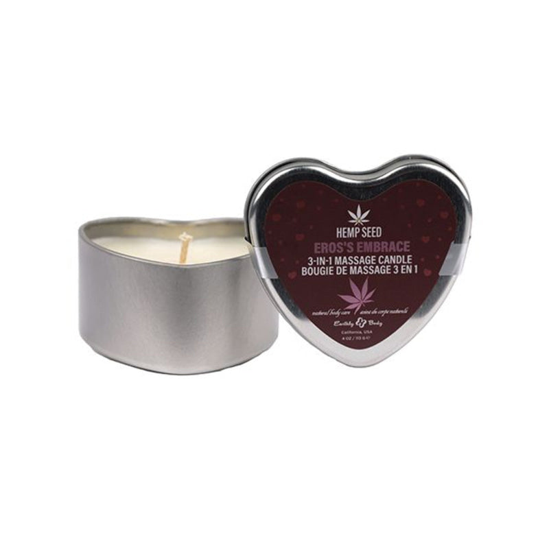 Hemp Seed 3-in-1 Valentines Day Candle - Ero's  Embrace 4 Oz