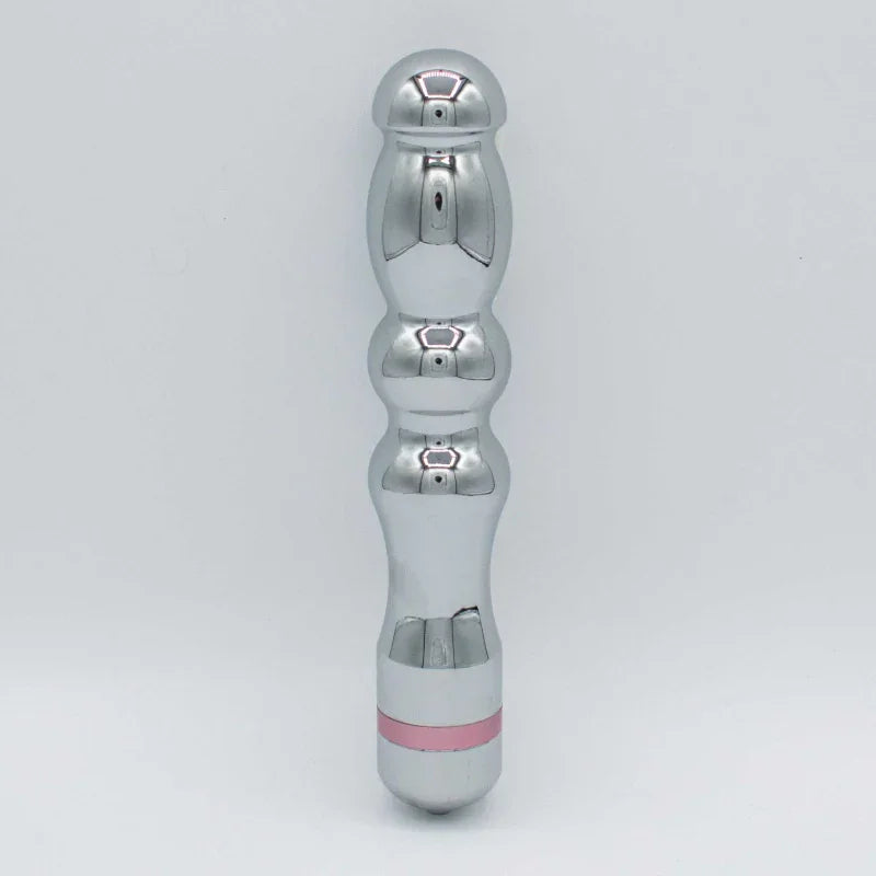Like A Kitten Hidden Treasure Vibrator Dildo Massager for Clitoral Vaginal G-Spot and Anal Stimulation, Temperature Play Metal Material, Adult Sex Toy for Women and Men, 10 Vibrations