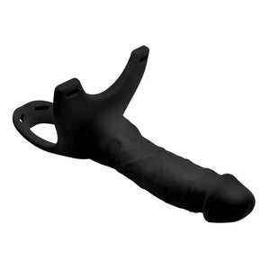 Hollow Silicone Dildo Strap-on - Black