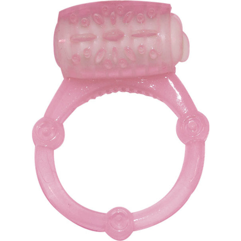 Humm Dinger Vibrating Penis Ring Clitoral Stimulator - Magenta