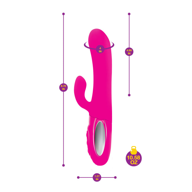 Hypnotic - Hot Pink - Thrusting Rabbit With Swinging Clitoral Stimulator