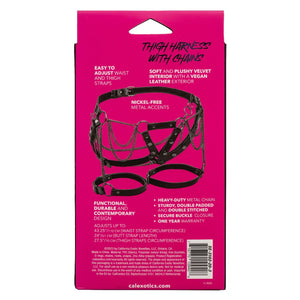 Euphoria Collection Thigh Harness With Chains - Black