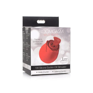 Inmi - Bloomgasm Wild Rose Silicone Suction Stimulator - Red