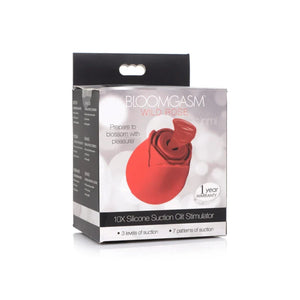 Inmi - Bloomgasm Wild Rose Silicone Suction Stimulator - Red