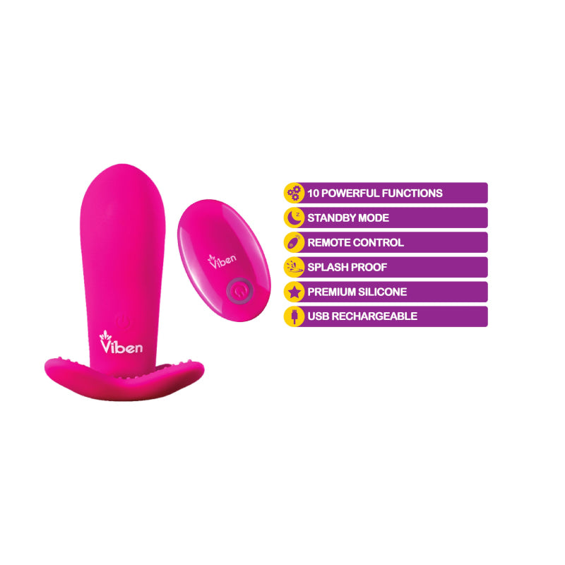 Intrigue - Remote Control 10-Function Panty Vibe - Hot Pink