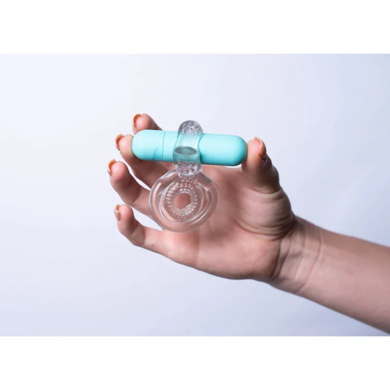 Jayden Vibrating Erection Enhancer Ring - Clear - MyPleasure