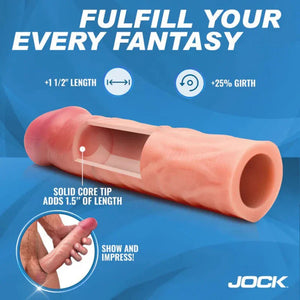 Jock 1.5" Silicone Penis Extension Sleeve - Light - MyPleasure