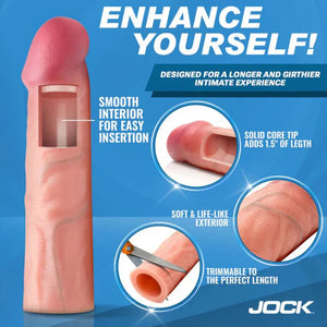 Jock 1.5" Silicone Penis Extension Sleeve - Light - MyPleasure