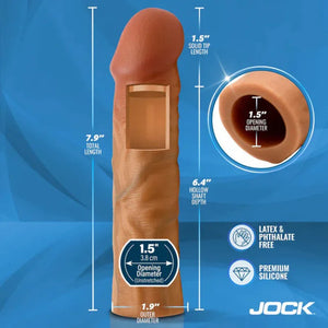 Jock 1.5" Silicone Penis Extension Sleeve - Medium - MyPleasure