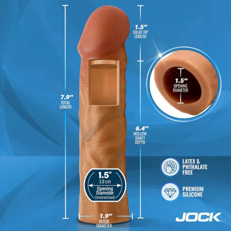 Jock 1.5" Silicone Penis Extension Sleeve - Medium - MyPleasure