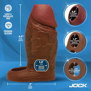 Jock Silicone Penis Extension Sleeve - Dark - MyPleasure