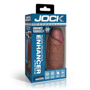 Jock Silicone Penis Extension Sleeve - Dark - MyPleasure