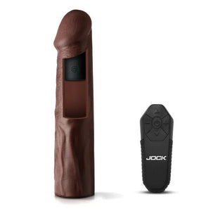 Jock Vibrating Penis Extension with Remote - Dark - MyPleasure
