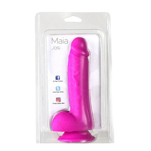 Josi Silicone Realistic Suction Cup Dong - Dark Purple - MyPleasure