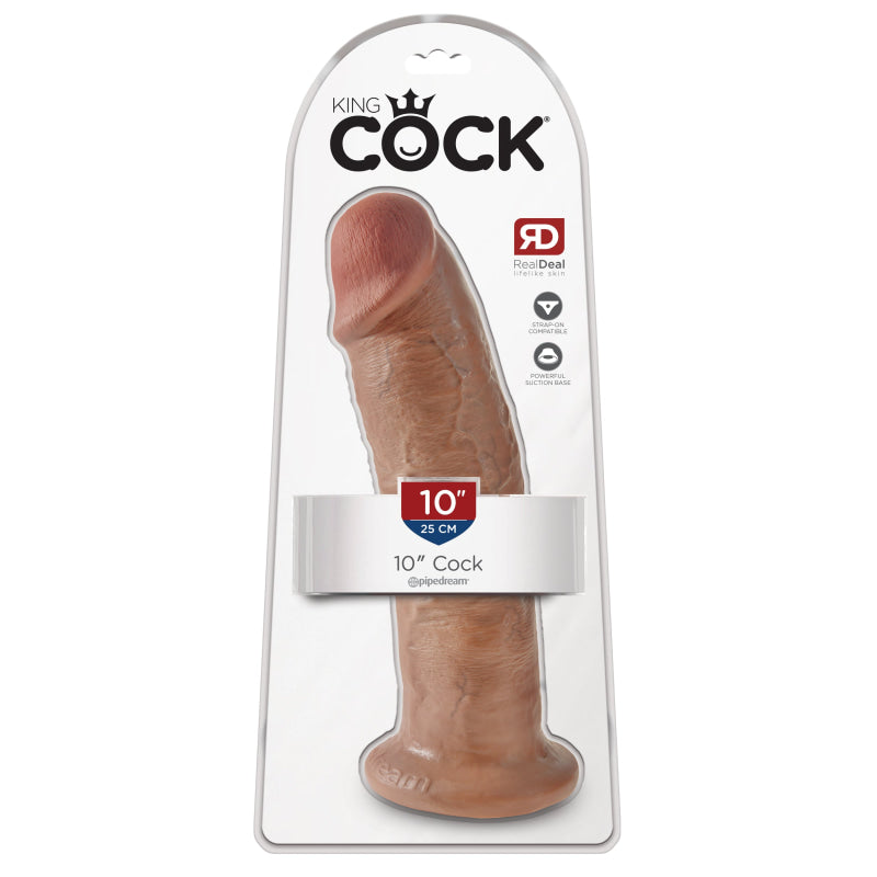 King Cock  10" Cock - Tan