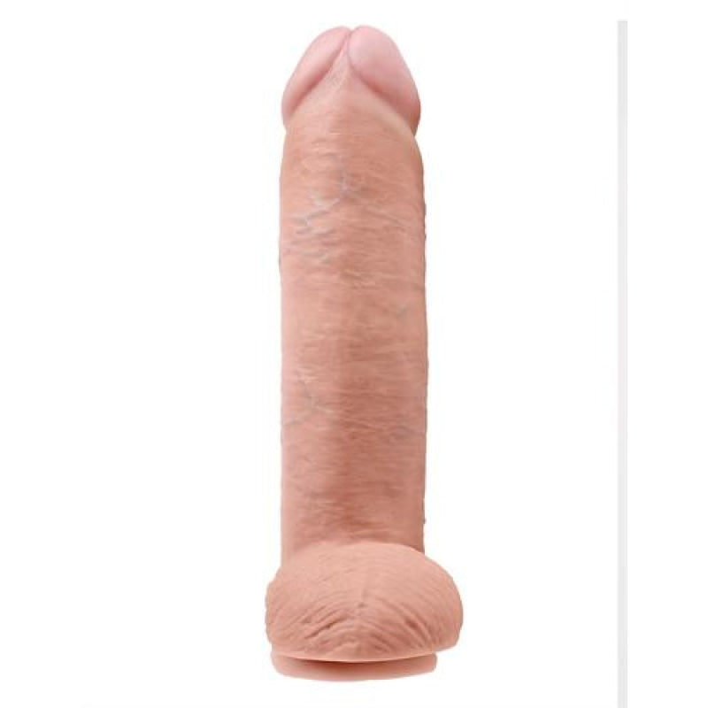 King Cock 12 Inch Cock With Balls - Flesh