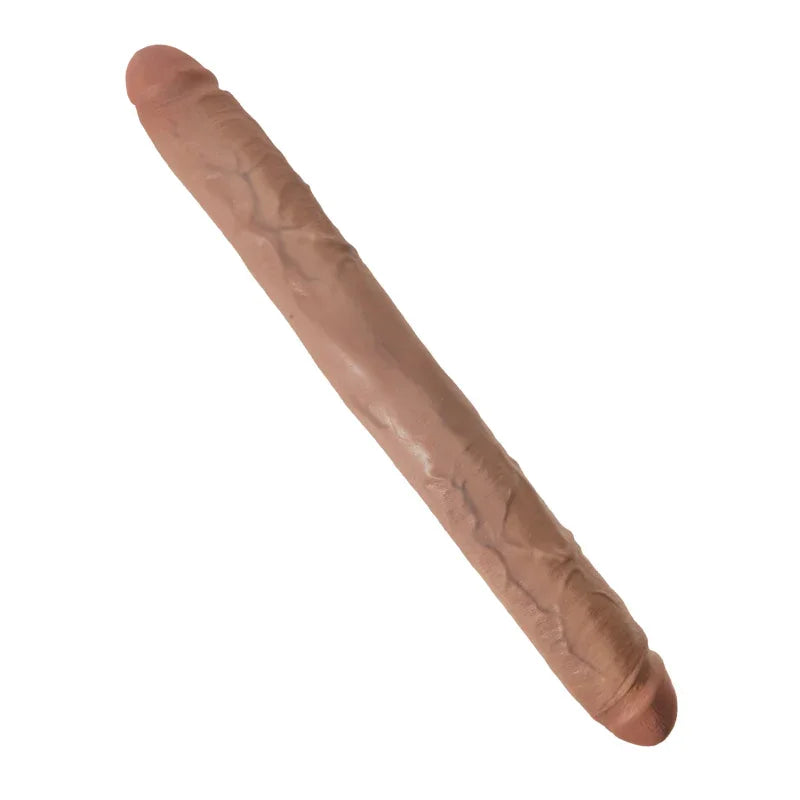 King Cock 16" Thick Double Dildo - Tan