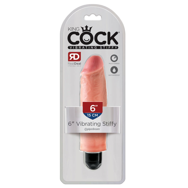 King Cock 6" Vibrating Stiffy - Light