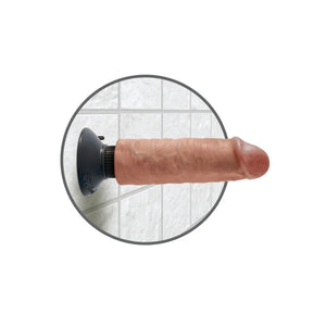 King Cock 6" Vibrating Cock - Tan