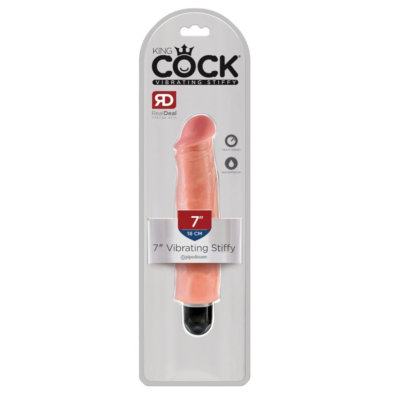 King Cock 7" Vibrating Stiffy - Light