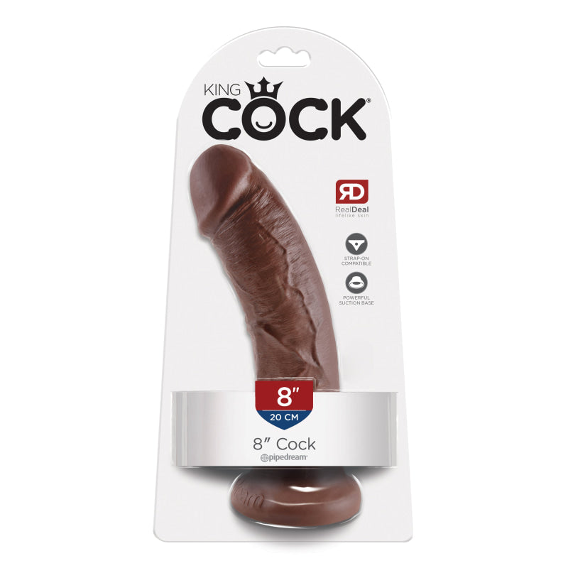 King Cock 8-Inch Cock Brown