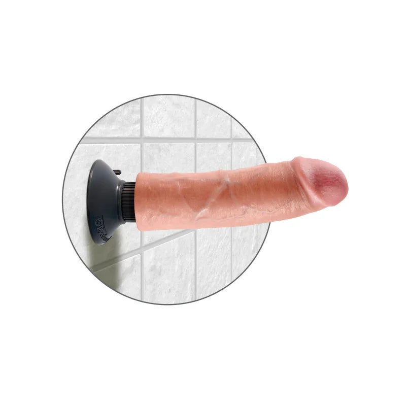 King Cock 8-Inch Vibrating Cock - Light - MyPleasure