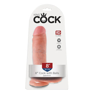 King Cock 8-Inch Cock With Balls - Flesh - MyPleasure