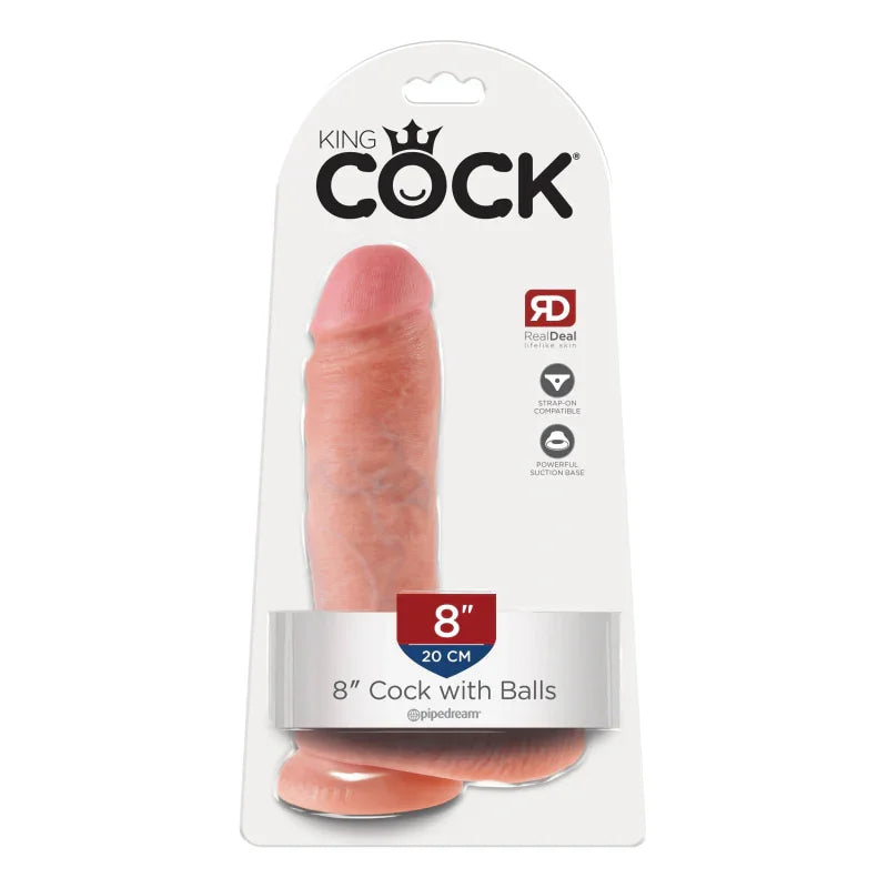 King Cock 8-Inch Cock With Balls - Flesh - MyPleasure