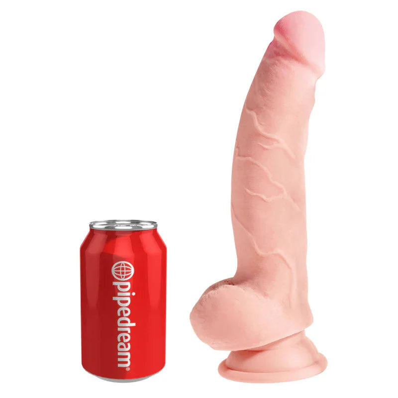 King Cock Plus Triple Density 8" Cock With Balls - Flesh