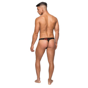 Kiss Me - Micro Thong v - Large/ X-Large - Sheer Lips