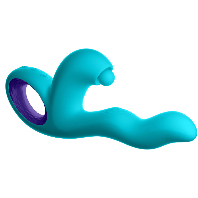 Klio Triple Action Thumping Rabbit Vibrator -  Turquoise