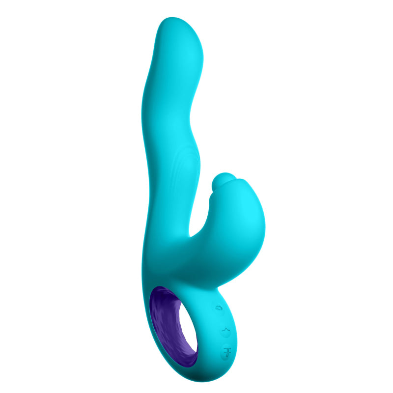 Klio Triple Action Thumping Rabbit Vibrator -  Turquoise