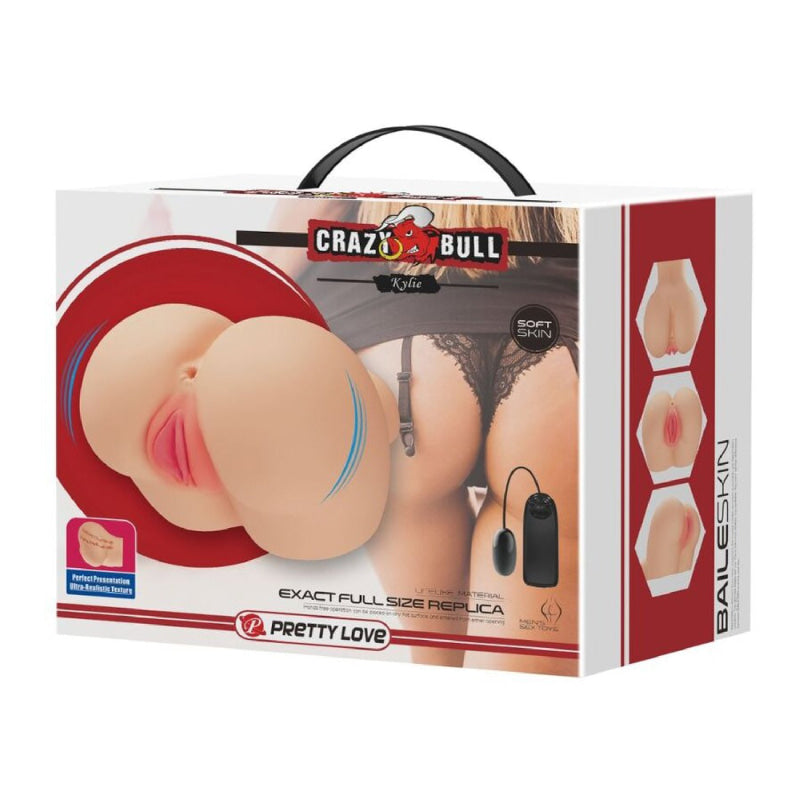 Kylie Realistic Vagina and Ass Vibrator - Light