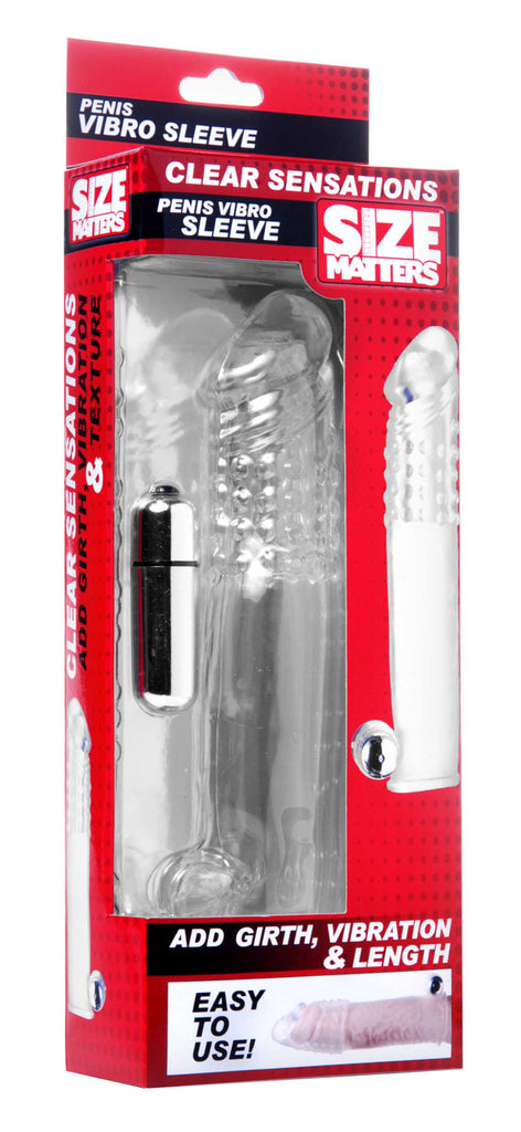 Clear Sensations Penis Extender Vibro Sleeve With  Bullet