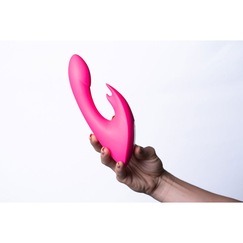 Leah USB Rechargeable Silicone 10-Function Rabbit Vibrator - Pink