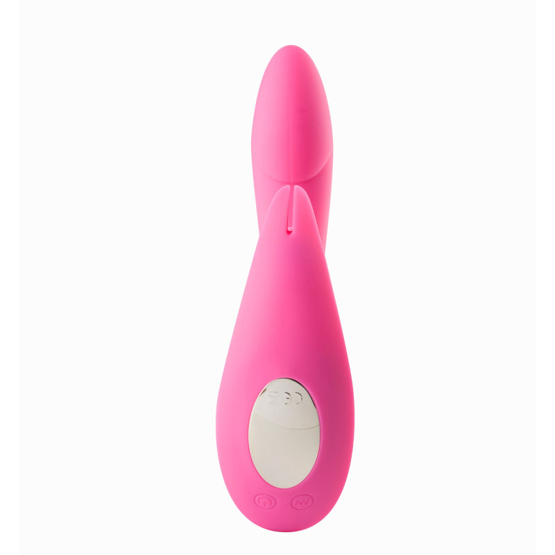 Leah USB Rechargeable Silicone 10-Function Rabbit Vibrator - Pink