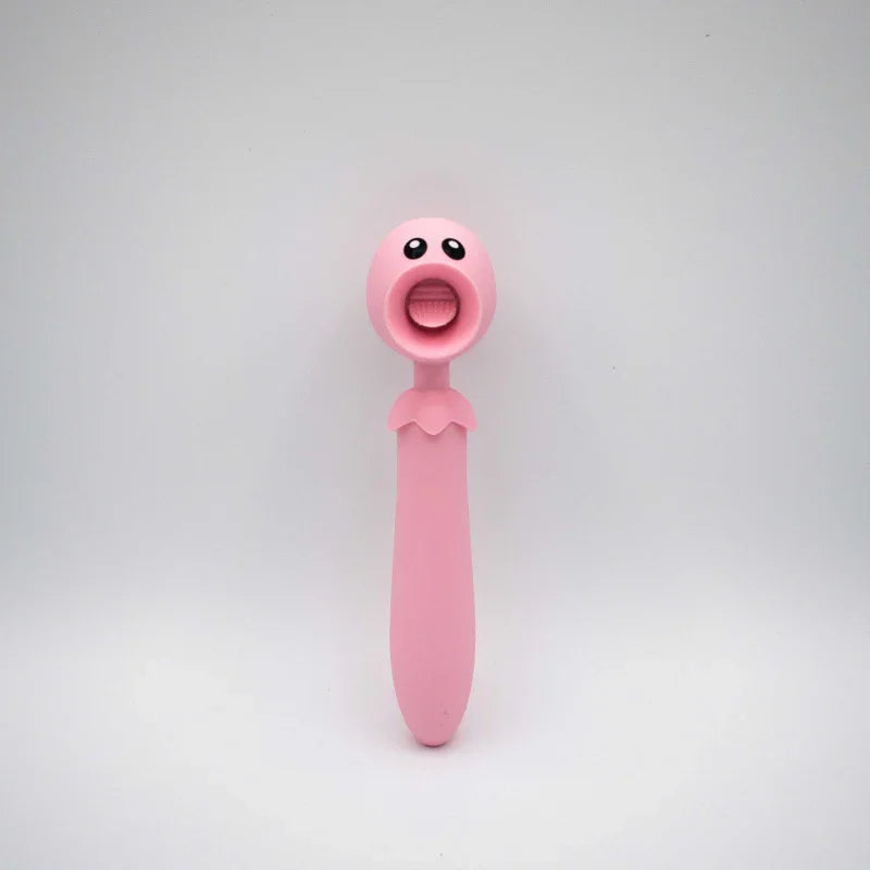 Natalie's Toy Box Lick N' Stick Clit Flicker & G-Spot Vibrator, Dual Motor 2in1 Rechargeable Waterproof Massager for Clitoral Vaginal & Anal Stimulation, 20 Functions, ABS Silicone Adult Sex Toy