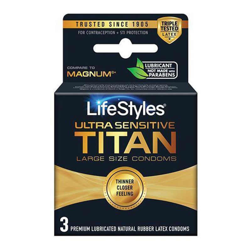 Lifestyles Ultra Sensitive Titan Large 3 Pack