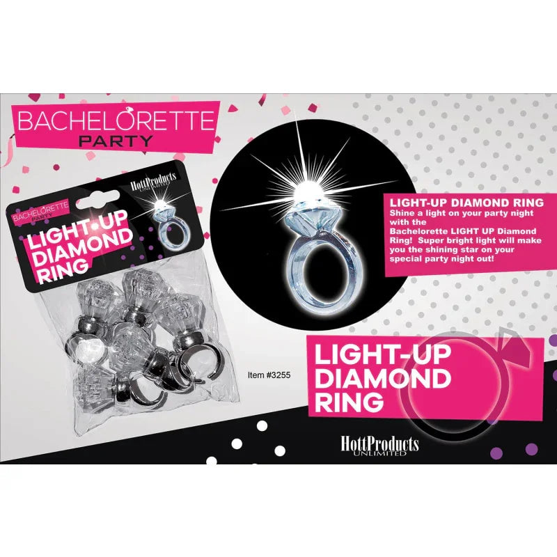 Light Up Diamond Ring 5 Pk