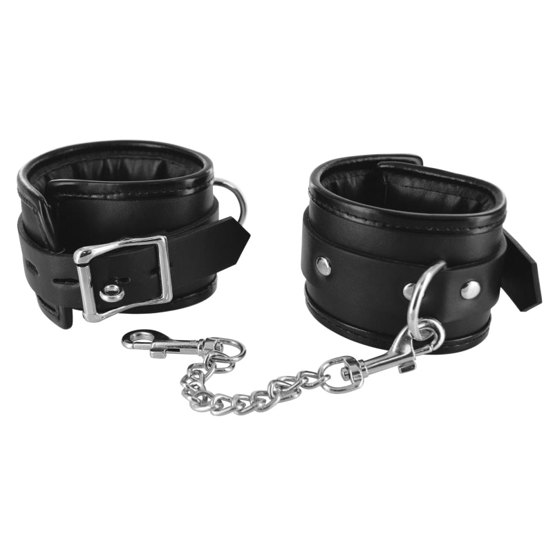 Locking Padded Wrist Cuffs W/chain