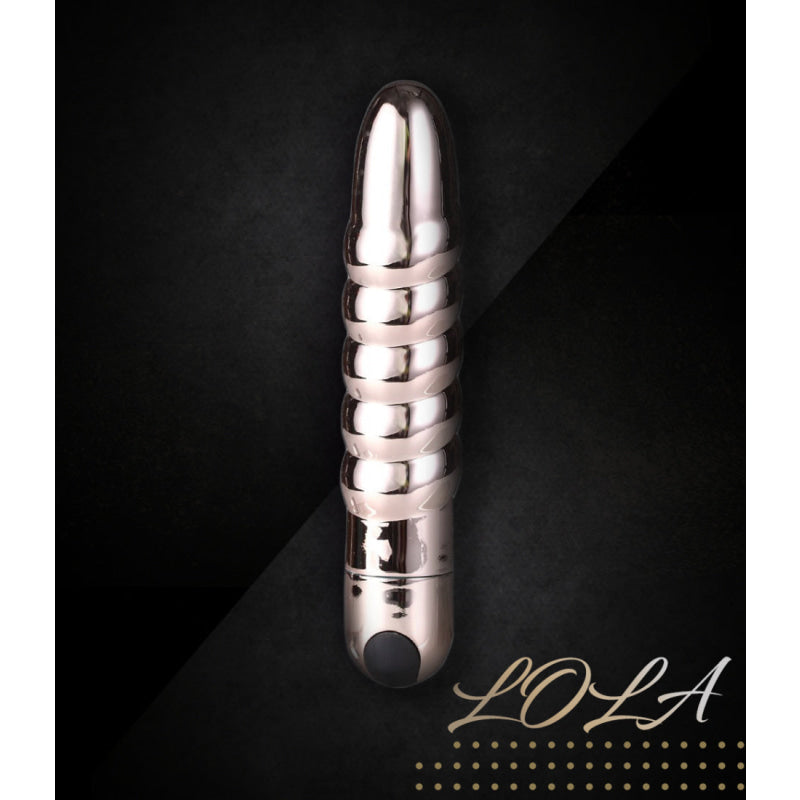 Lola 10 Function Vibrating Twisty Bullet - Rose Gold