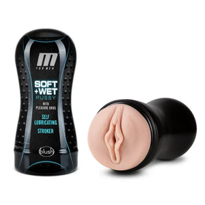 M for Men - Soft and Wet - Pussy With Pleasure Orbs - Self Lubricating Stroker Cup - Vanilla - MyPleasure