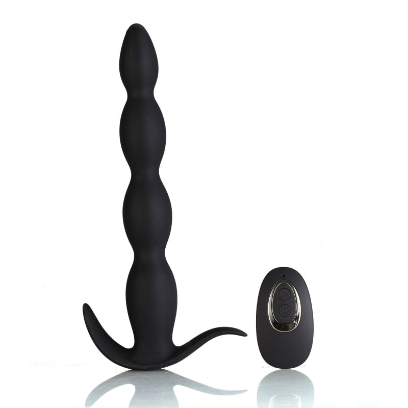 Mason Remote Control Silicone Butt Plug - Black