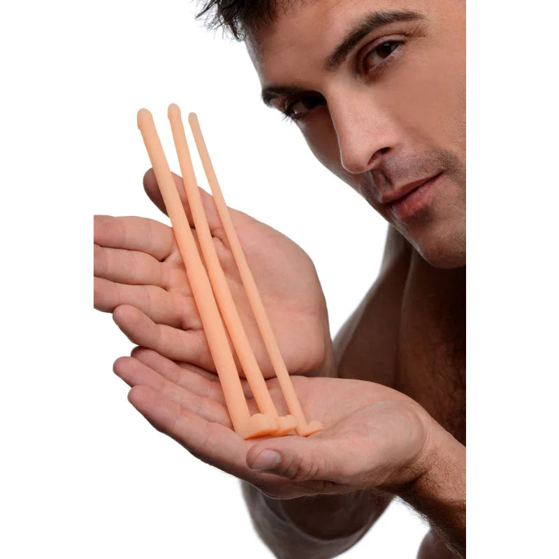 Master Series Dockers Silicone Urethral Sound Set - Flesh