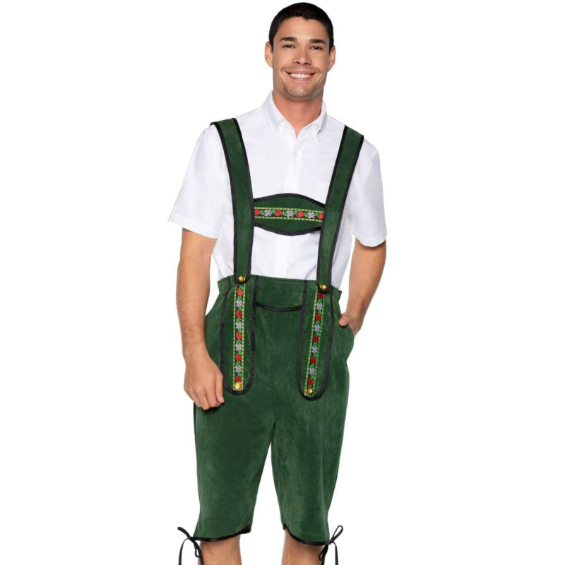 Men's Beerfest Lederhosen Oktoberfest Costume -  X-Large - Green