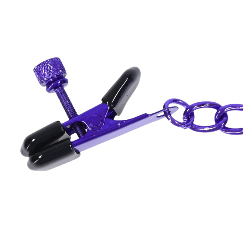 Merci - Chained Up - Nipple Clamps - Violet/black