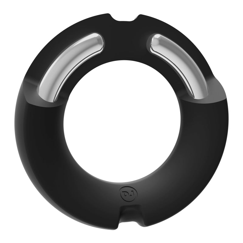 Merci - the Paradox - Silicone Covered Metal Cock  Ring - 45mm - Black